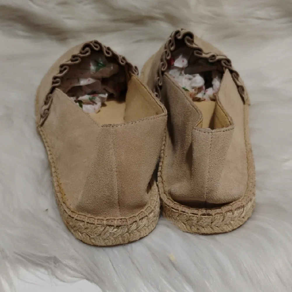 (X1) NWOT Talbots Izzy Suede Espadrille Flats Sz.10.5